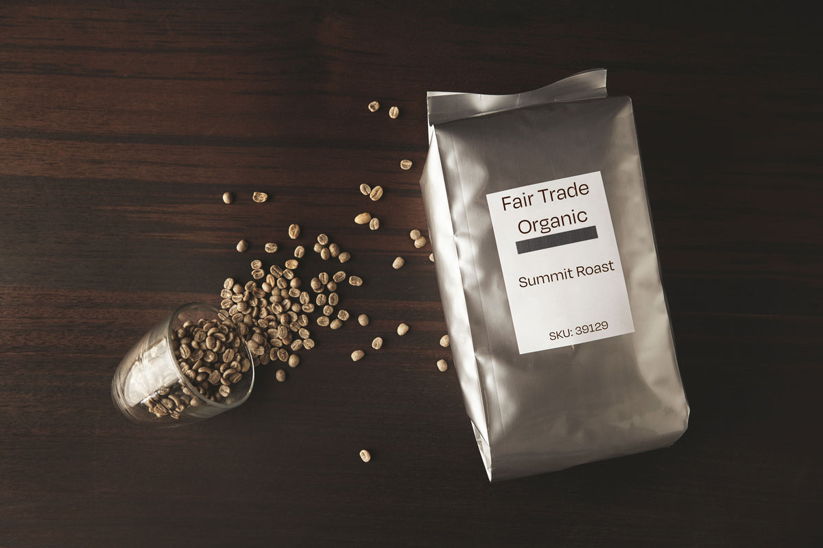 Fair Trade Organic Summit Roast 3/2lb RWB Whole Bean Coffee Pack