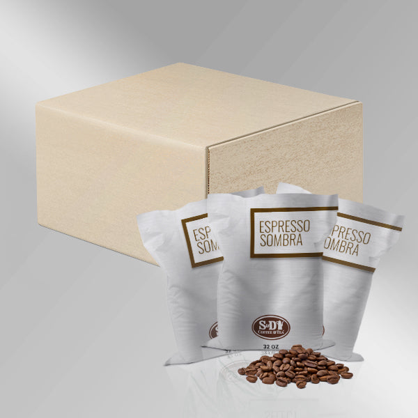 Fair Trade & Organic Espresso Sombra Whole Bean Coffee, 32oz (2lb)-Case (3ct)-S&D Coffee & Tea