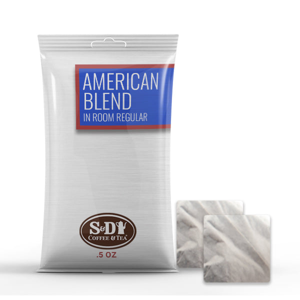 American Blend In Room Regular Ground Coffee Filter Pods-150ct-.5oz-S&D Coffee & Tea