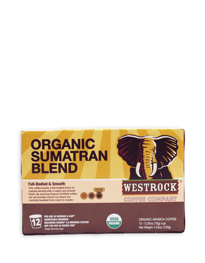 Organic Sumatran Blend Dark Roast Single Serve 12 Count