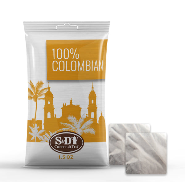 100% Colombian Ground Coffee Filter Pack 1.5oz-42ct-1.5oz-S&D Coffee & Tea