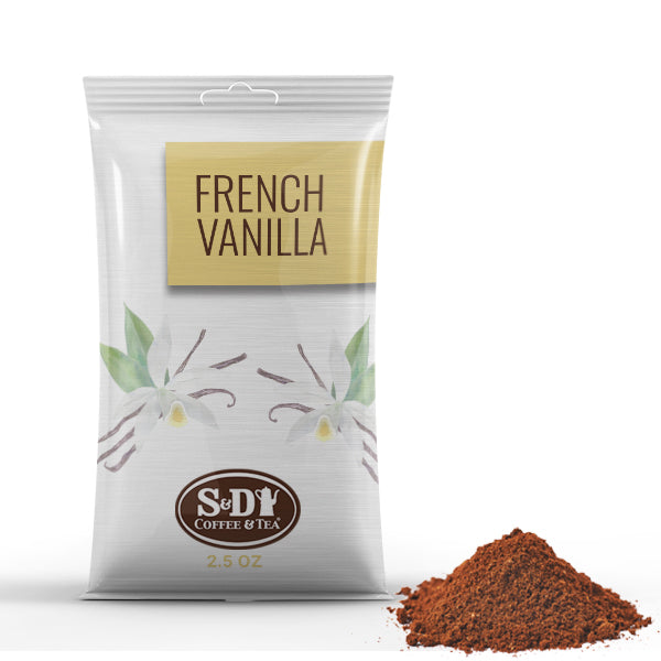French Vanilla Ground Coffee Pack-24ct-2.5oz-S&D Coffee & Tea