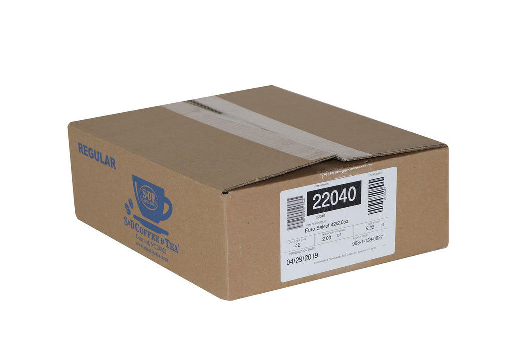 European Select Ground Coffee Pack-Case (42ct)-2.5oz-S&D Coffee & Tea