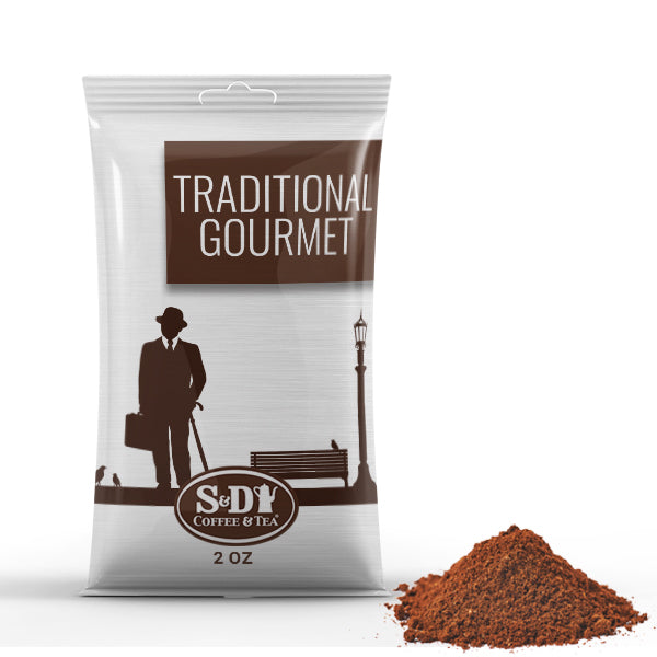 Traditional Gourmet Ground Coffee Pack-24ct-8oz-S&D Coffee & Tea