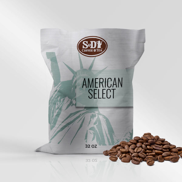 American Select Whole Bean Coffee, 32oz (2lb) 12ct-Case (12ct)-S&D Coffee & Tea