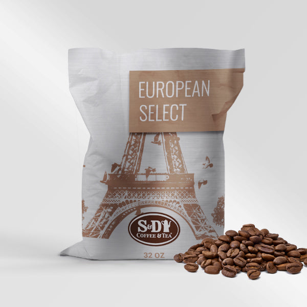 European Select Whole Bean Coffee, 32oz (2lb) 12ct-Case (12ct)-S&D Coffee & Tea