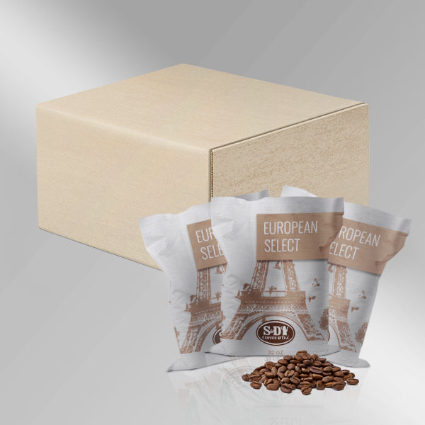European Select Whole Bean Coffee, 32oz (2lb) 12ct-Case (12ct)-S&D Coffee & Tea