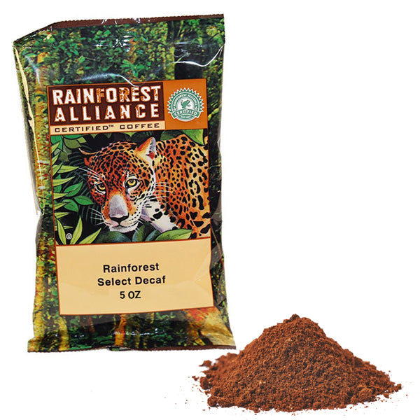 Decaf 100% Rainforest Alliance Certified Ground Coffee Pack-48ct-5oz-S&D Coffee & Tea